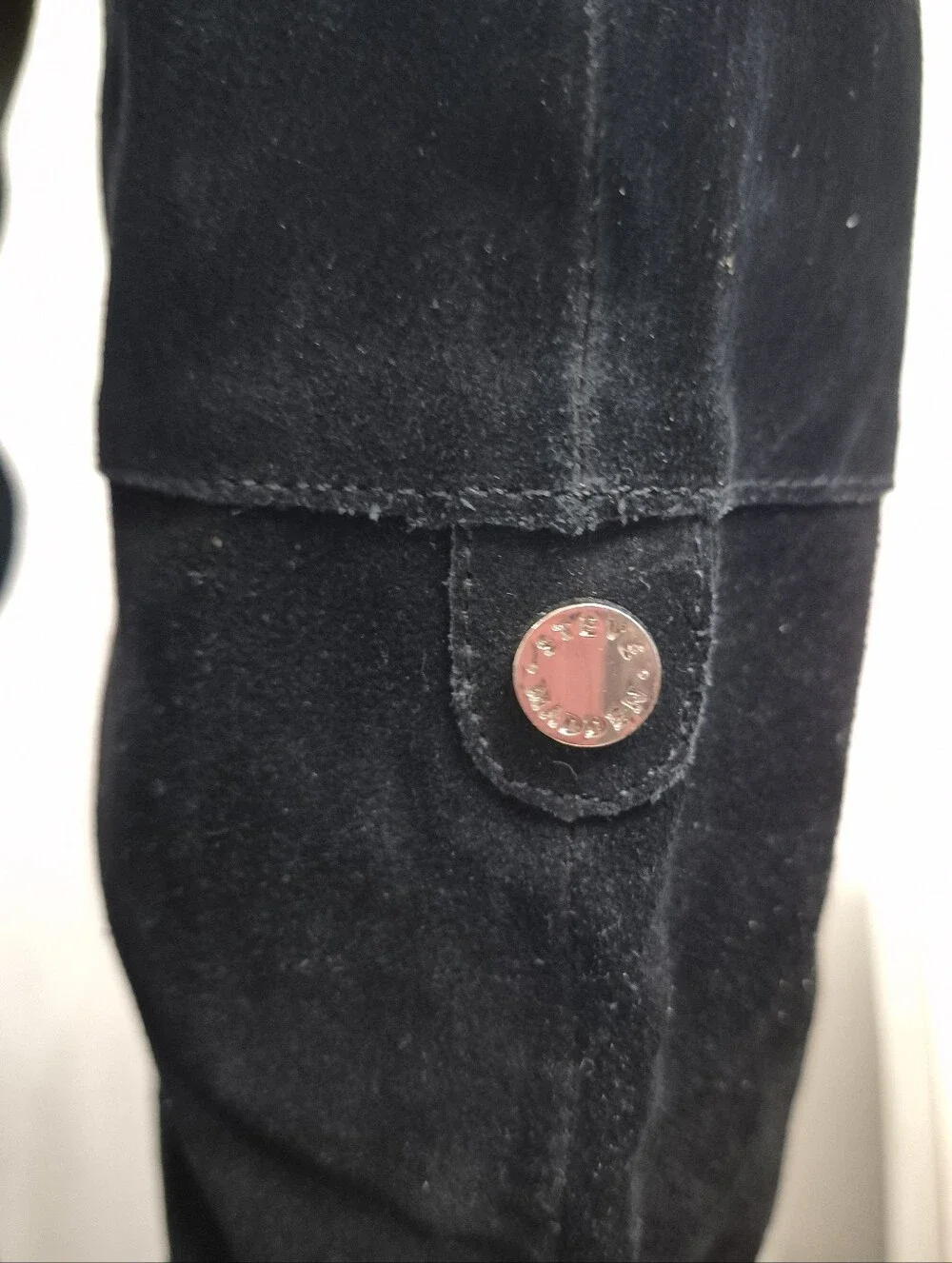 Steve Madden Balen Knee High Black Leather Suede Slouch Boots 9.5 Casual
